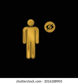 Blind-goldplattierte Metallic-Symbol oder Logo-Vektorgrafik