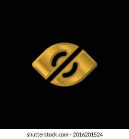 Blind gold plated metalic icon or logo vector