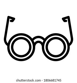 Blind handicapped eyeglasses icon. Outline blind handicapped eyeglasses vector icon for web design isolated on white background