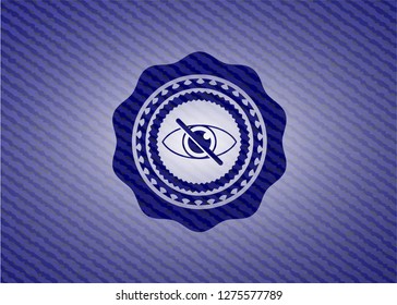 blind icon with denim texture