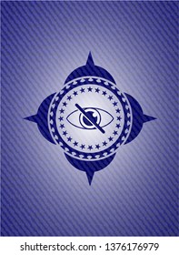 blind icon with denim texture