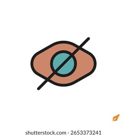 o ícone cego é projetado em um estilo visualmente atraente e facilmente reconhecível. É adequado para várias necessidades visuais, como aplicativos, apresentações, mídia digital ou outros projetos de design gráfico.