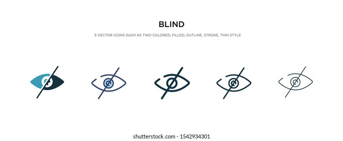 blind icon in different style vector illustration. two colored and black blind vector icons designed in filled, outline, line and stroke style can be used for web, mobile, ui