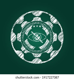 icono ciego dibujado con textura de pizarra. 