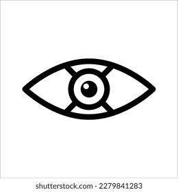 Blind icon, blind eye icon, on white background, eps 10.