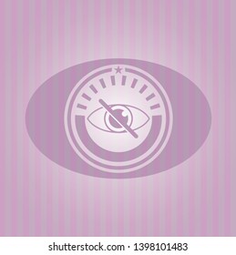 blind icon inside badge with pink background