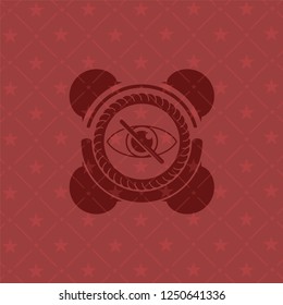 blind icon inside badge with red background