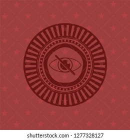 blind icon inside badge with red background