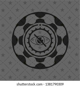 blind icon inside black emblem