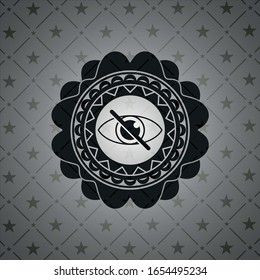 Blindsymbol in schwarzem Emblem