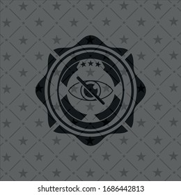 icono ciego dentro del emblema negro
