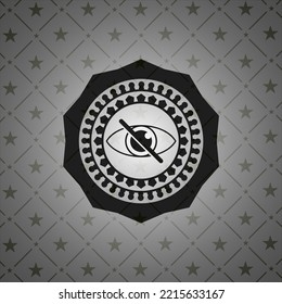 blind icon inside black emblem. Vintage. 