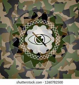 blind icon inside camouflage emblem