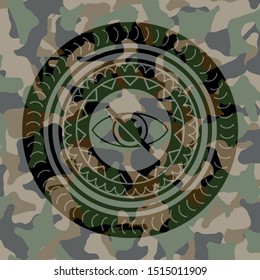 blind icon inside camouflage emblem
