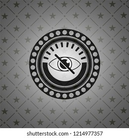 blind icon inside dark emblem. Retro