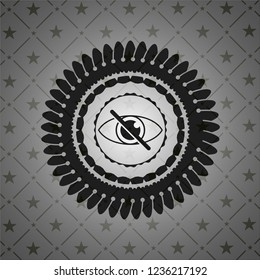 blind icon inside dark emblem. Retro