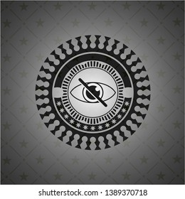 blind icon inside dark emblem. Retro