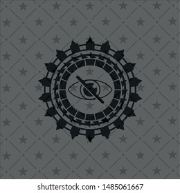 blind icon inside dark emblem. Retro