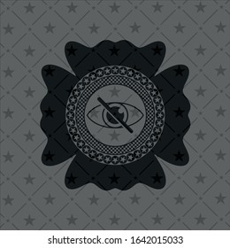 blind icon inside dark emblem