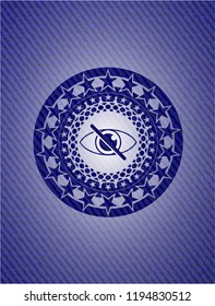 blind icon inside emblem with jean high quality background