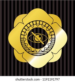 blind icon inside gold badge
