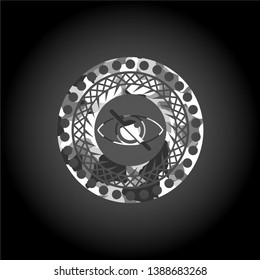 blind icon inside grey camouflage texture