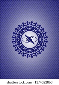 blind icon inside jean background