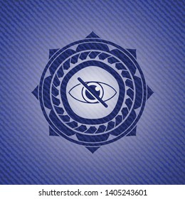 blind icon inside jean background