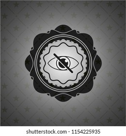 blind icon inside realistic black emblem