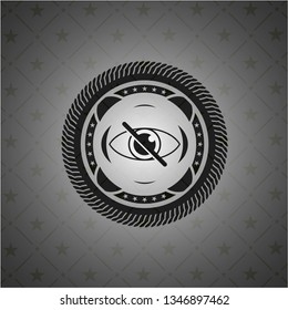blind icon inside realistic black emblem