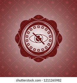 blind icon inside red icon or emblem