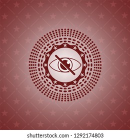 blind icon inside red emblem. Retro