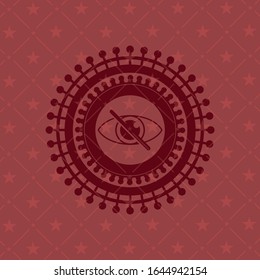 blind icon inside red emblem