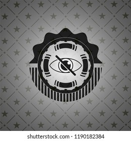 blind icon inside retro style black emblem