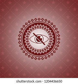 blind icon inside retro style red emblem