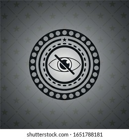 blind icon inside retro style black emblem