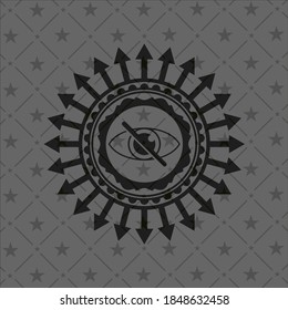 blind icon inside retro style black emblem. 