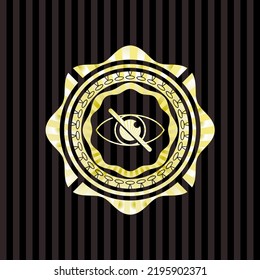 blind icon inside shiny badge. 