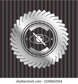 blind icon inside silver badge