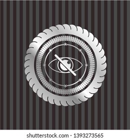 blind icon inside silver badge or emblem