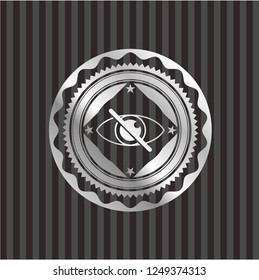 blind icon inside silvery emblem or badge