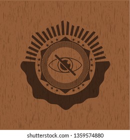 blind icon inside wooden signboards