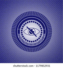 blind icon with jean texture