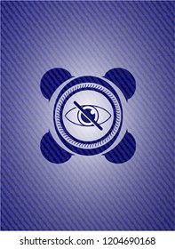 blind icon with jean texture