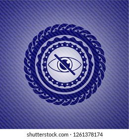 blind icon with jean texture