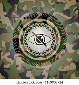 blind icon on camo pattern
