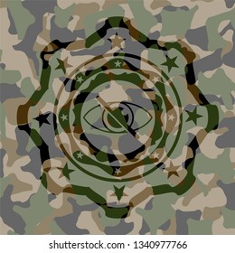 blind icon on camouflaged texture