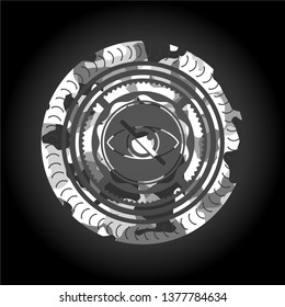blind icon on grey camo pattern
