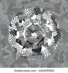 blind icon on grey camo pattern