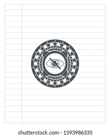 blind icon pencil draw. Vector Illustration. Detailed.